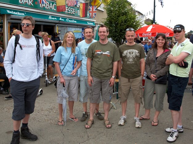 Driving and larking about The journey to and from La Sarthe, and action from the campsites